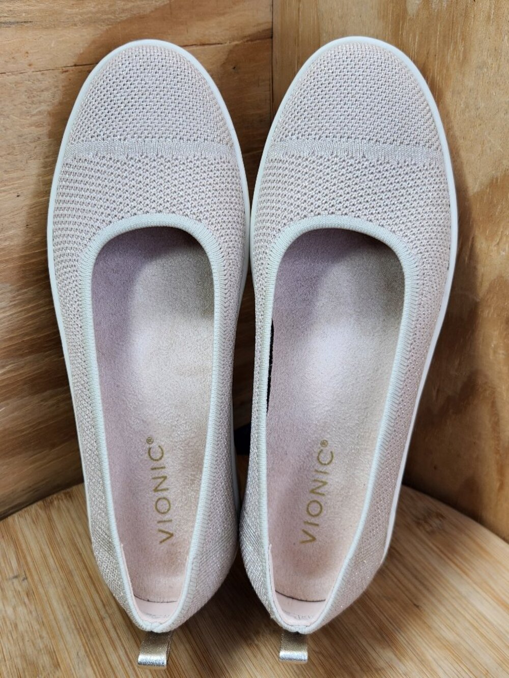 Vioninc Uptown Knit Skimmer Casual Flat Shoes Womens Size 7.5 Wide Worn Once - Picture 6 of 9